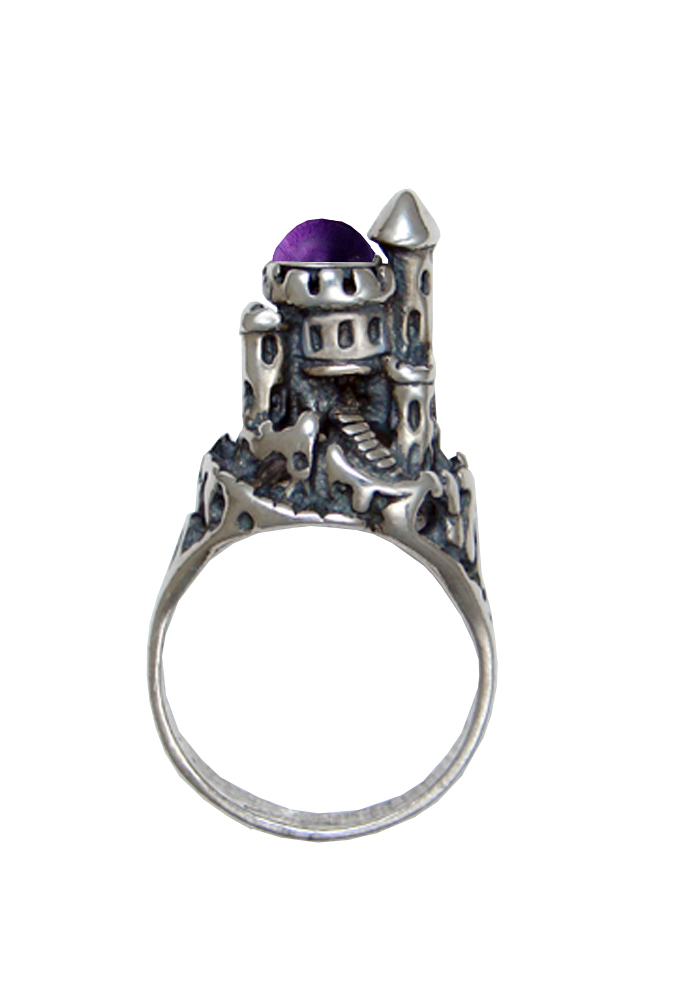 Sterling Silver Castle of Dreams Ring With Amethyst Size 5